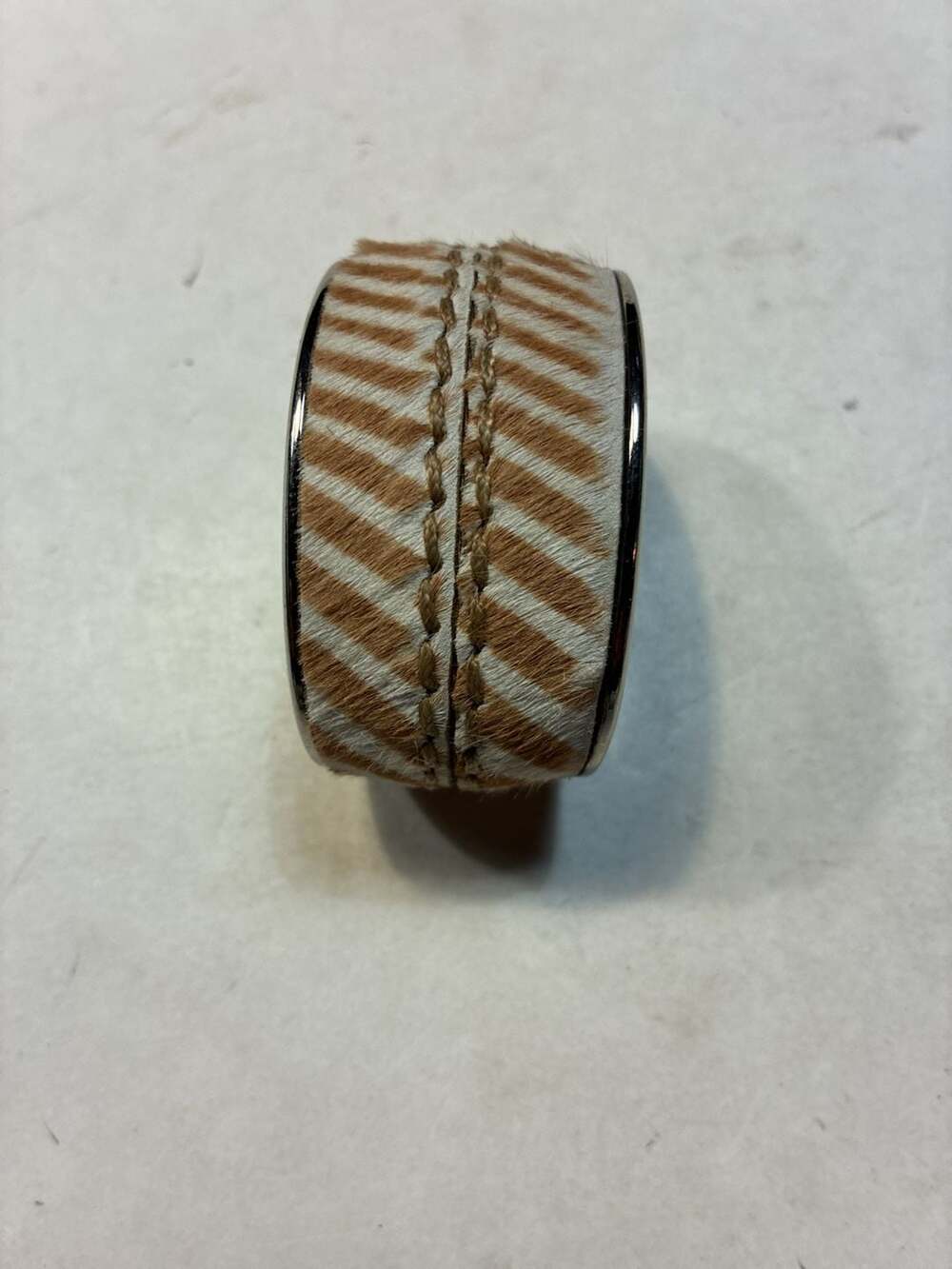 Tod's Calf Hair Cuff Bracelet Animal Print